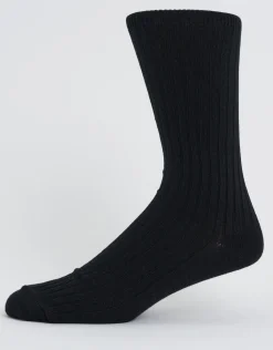Ribbed Dress Sock in Black