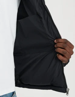 Ripstop Puffer Jacket in Black