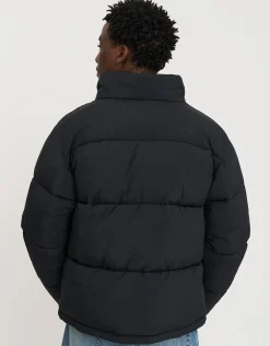 Ripstop Puffer Jacket in Black
