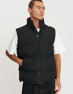 Ripstop Puffer Vest in Black