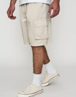 Ripstop Relaxed Cargo Shorts in Bone