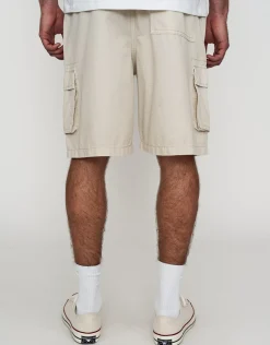 Ripstop Relaxed Cargo Shorts in Bone