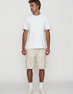 Ripstop Relaxed Cargo Shorts in Bone
