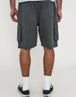 Ripstop Relaxed Cargo Shorts in Charcoal