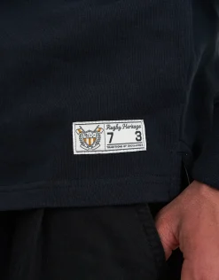 Rugby Heritage Long Sleeve Polo in Navy