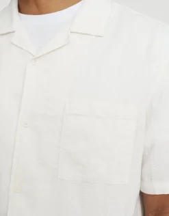 Saber Texture Short Sleeve Shirt in Shadow Blue