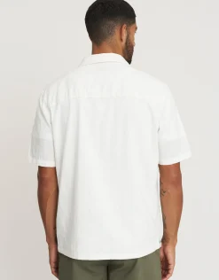 Saber Texture Short Sleeve Shirt in White