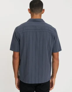 Saber Texture Short Sleeve Shirt in White
