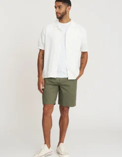 Saber Texture Short Sleeve Shirt in White