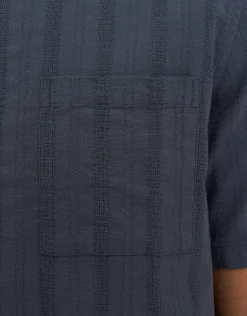 Saber Texture Short Sleeve Shirt in White