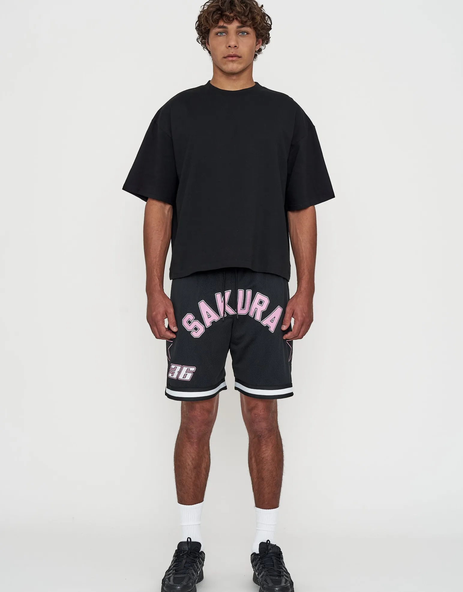 Sakura Basketball Shorts in Black