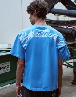 Sanctuary Relaxed Fit T Shirt in Sky Blue