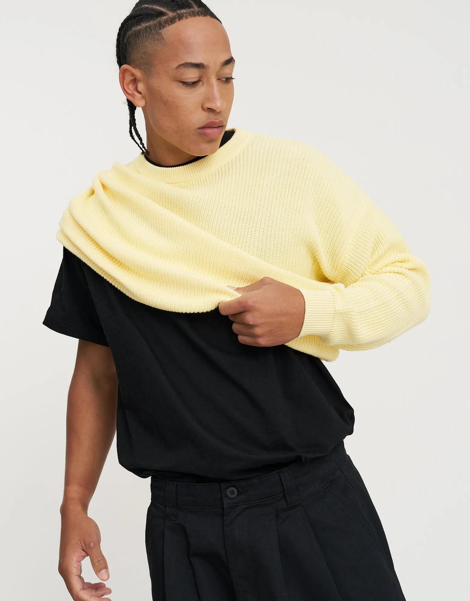 San Marino Oversized Cable Knit in Asphalt