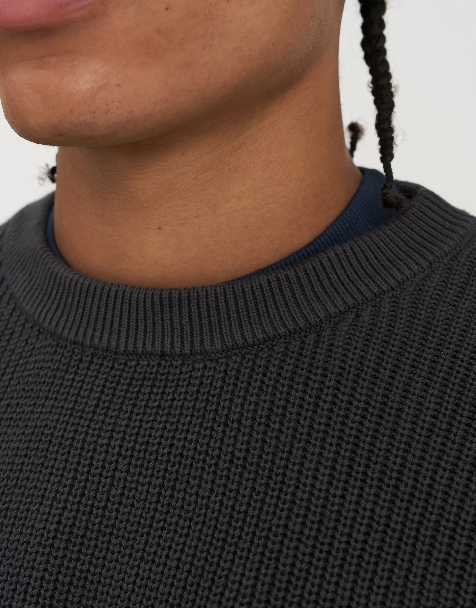 San Marino Oversized Cable Knit in Asphalt