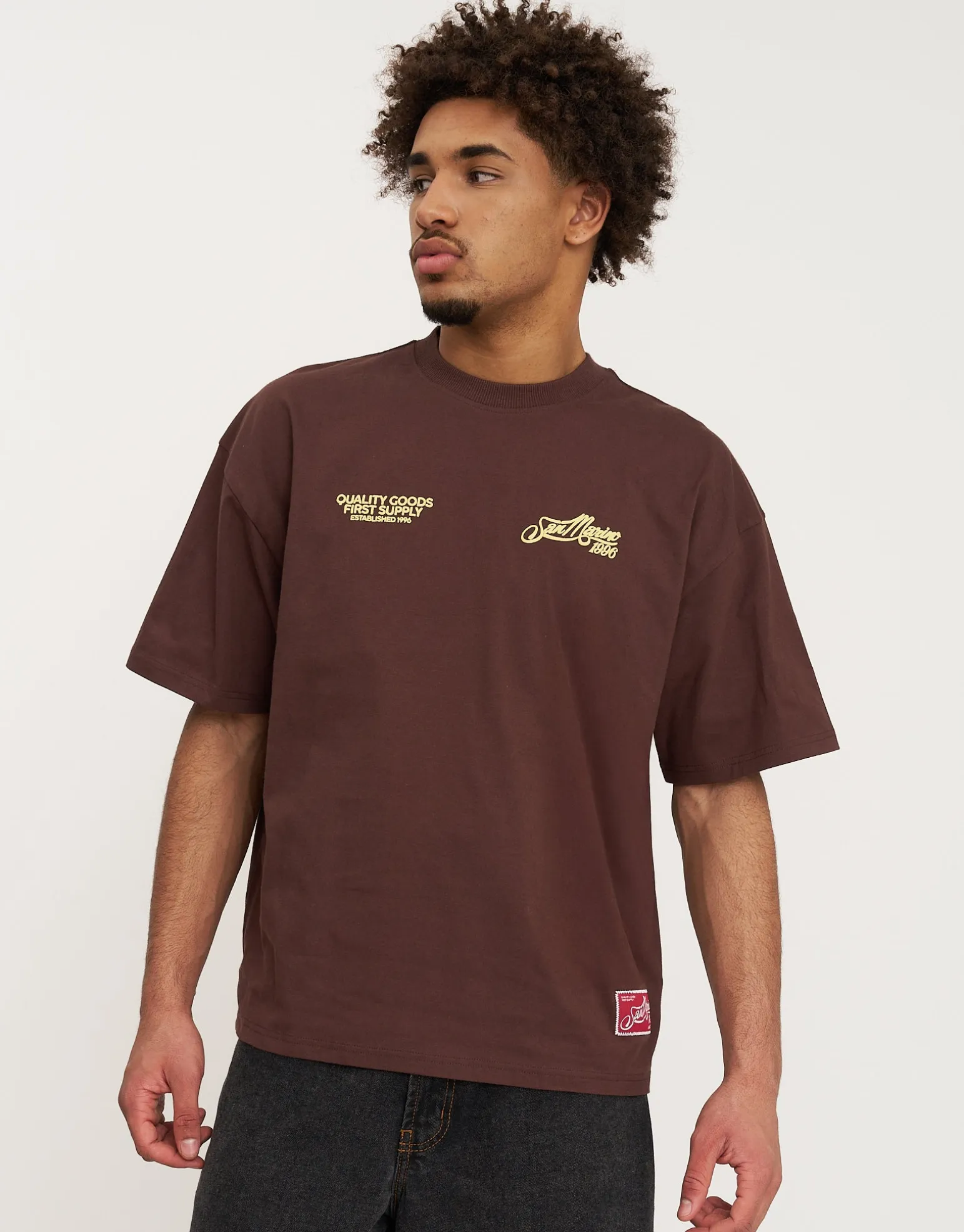 San Marino Quality Goods Tee in Blanc