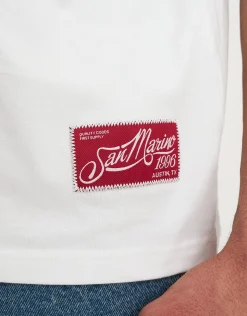 San Marino Quality Goods Tee in Blanc