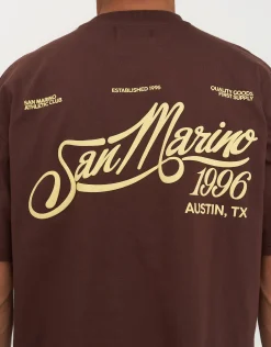 San Marino Quality Goods Tee in Bitter Brown
