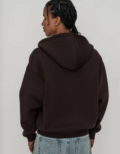 Scuba Oversized Cropped Zip Up Hoodie in Green