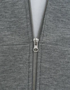 Scuba Oversized Cropped Zip Up Sweat in Black
