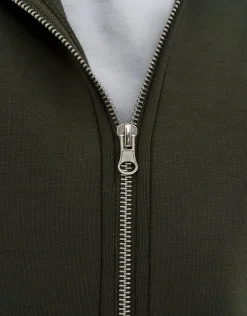 Scuba Oversized Cropped Zip Up Hoodie in Brown