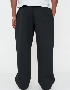 Scuba Wide Leg Track Pants in Grey Marl