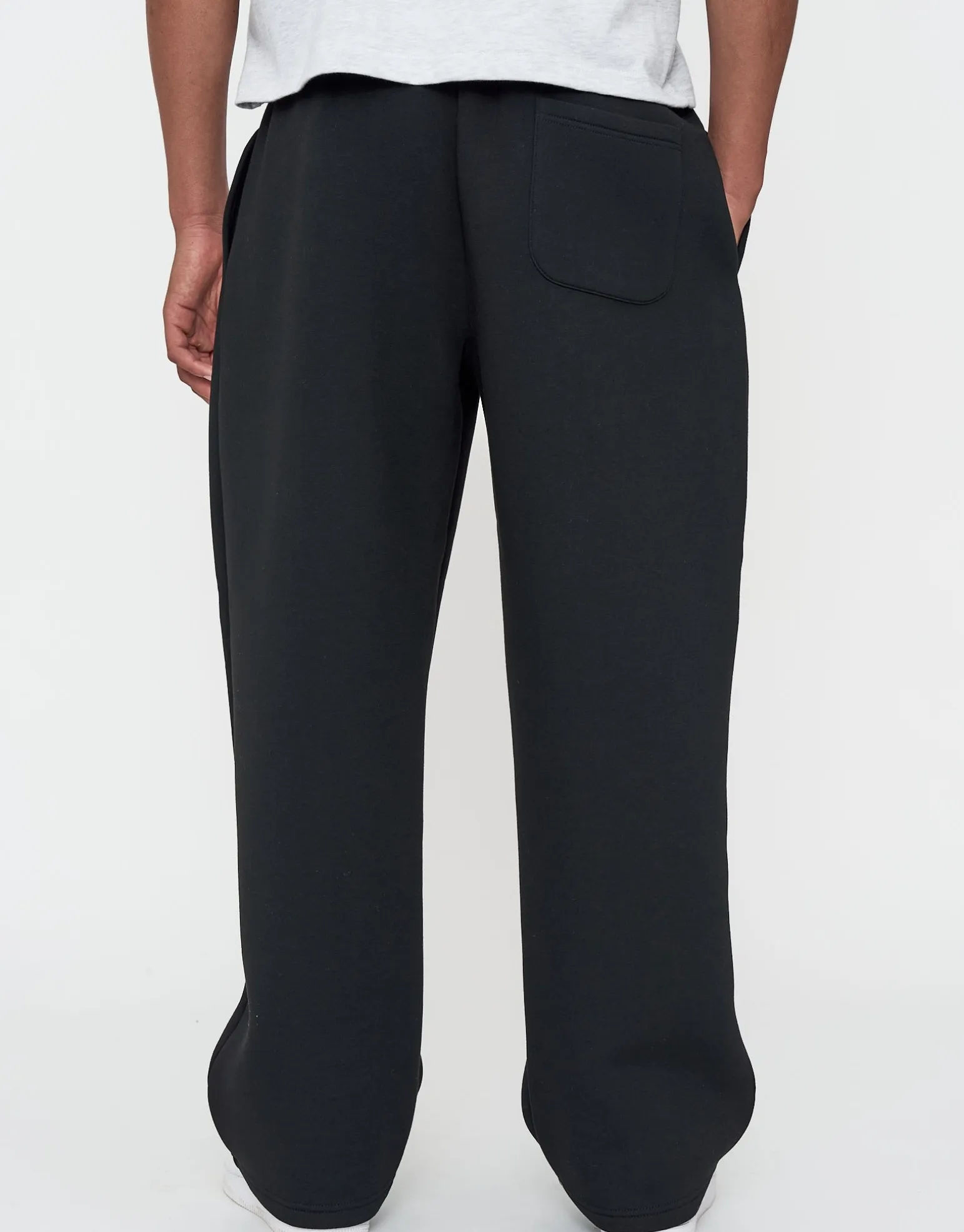 Scuba Wide Leg Track Pants in Grey Marl