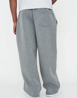 Scuba Wide Leg Track Pants in Grey Marl