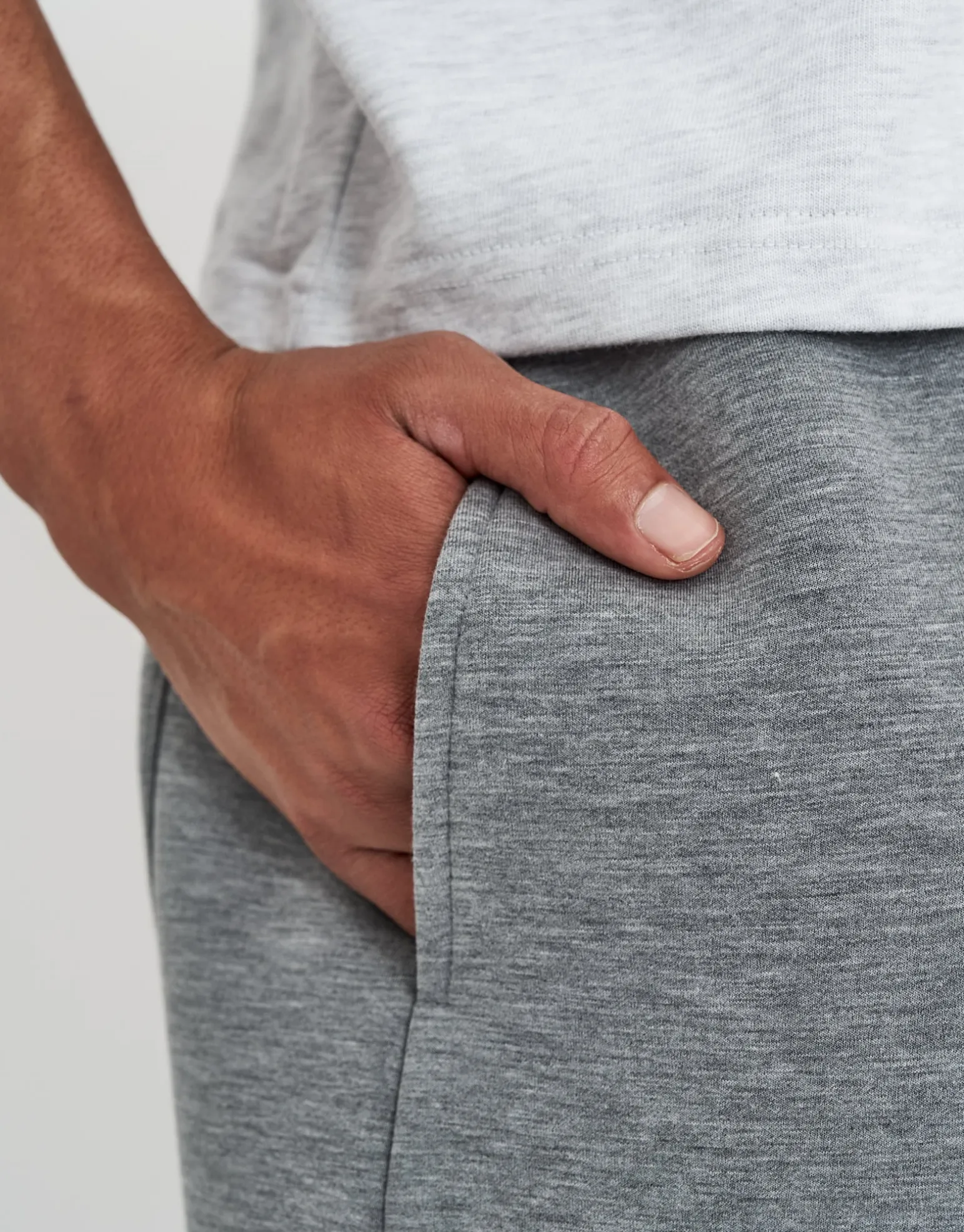 Scuba Wide Leg Track Pants in Grey Marl