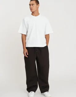 Scuba Wide Leg Track Pants in Grey Marl
