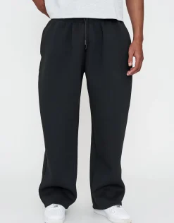 Scuba Wide Leg Track Pants in Grey Marl