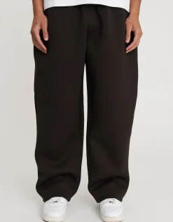 Scuba Wide Leg Track Pants in Grey Marl