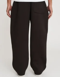 Scuba Wide Leg Track Pants in Grey Marl