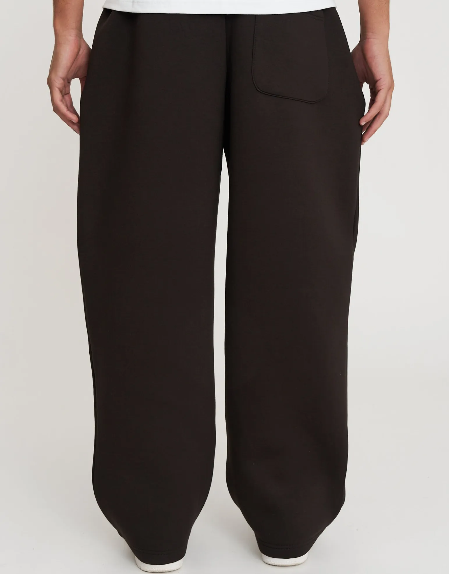 Scuba Wide Leg Track Pants in Grey Marl