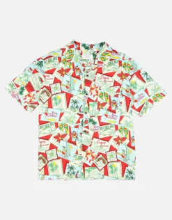 Seasons Greetings Short Sleeve Shirt in Red