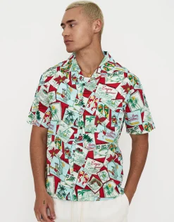 Seasons Greetings Short Sleeve Shirt in Red