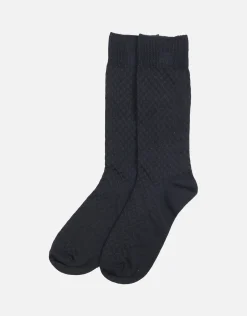 Self Check Dress Socks in Black