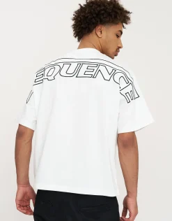 Sequence Box Tee in Blanc