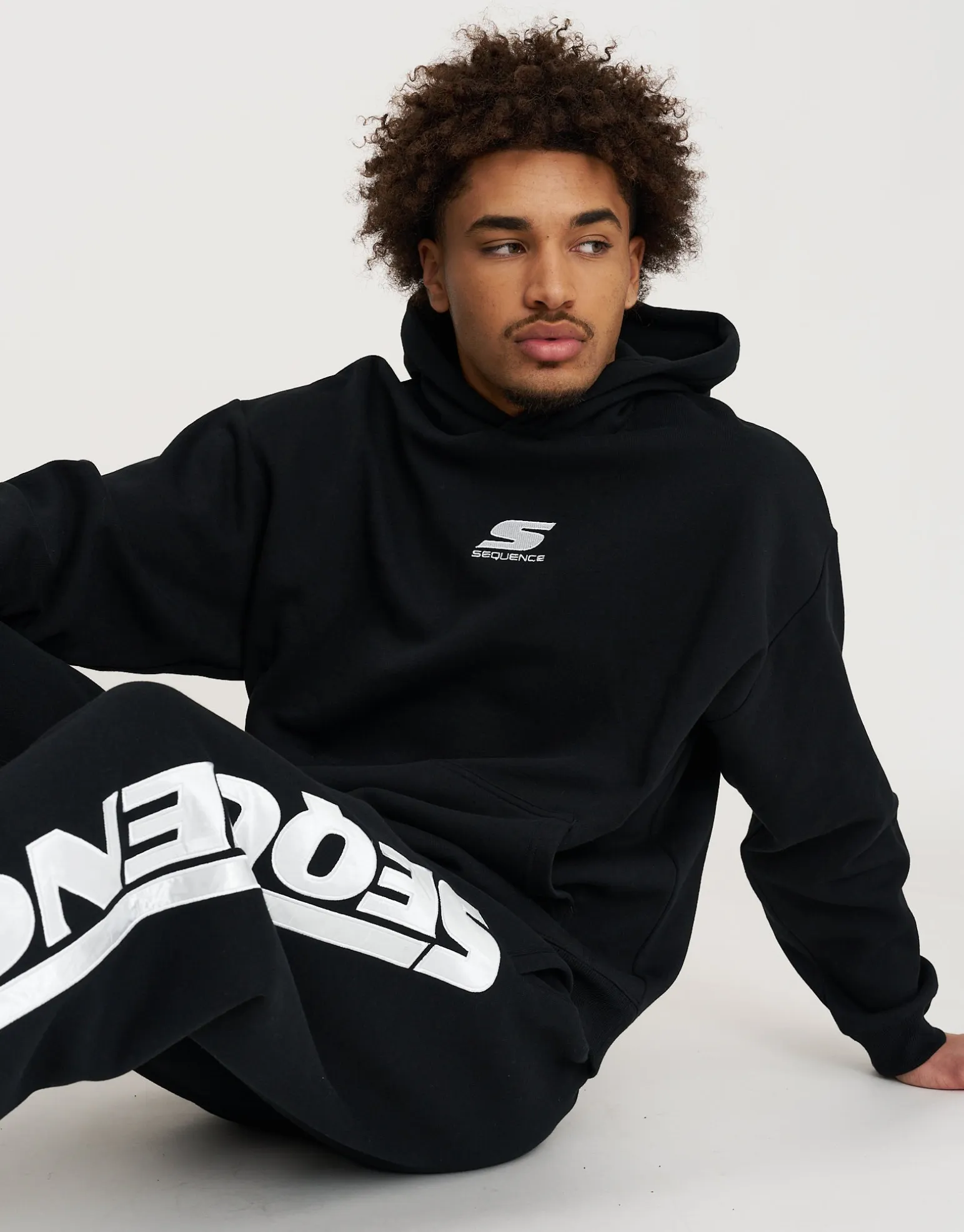 Sequence Cuffed Trackpants in Black