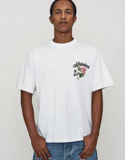 Shimizu Relaxed Fit T Shirt in Blanc