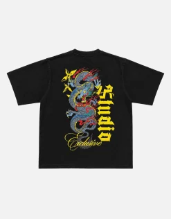 Shinjuku Box Fit T Shirt in Black