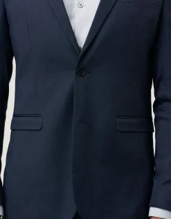 Skinny Fit Stretch Suit Jacket in Navy