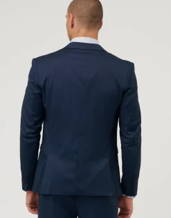 Skinny Fit Stretch Suit Jacket in Navy