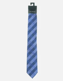 Skye Check Slim Tie in Blue