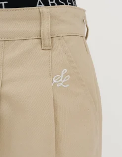 SL Baggy Double Pleated Pants in Stone