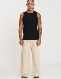 SL Baggy Double Pleated Pants in Stone