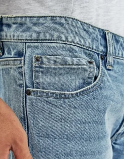 Slim Denim Shorts in Black