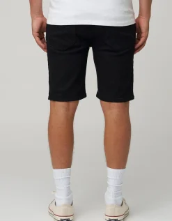 Slim Denim Shorts in Black