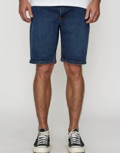 Slim Denim Shorts in Black