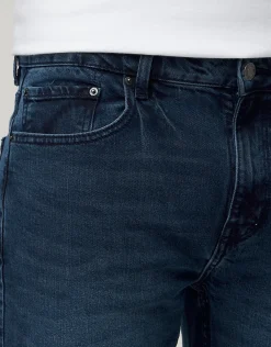 Slim Denim Shorts in Black