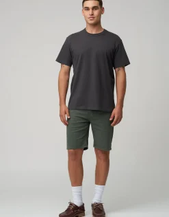 Slim Denim Shorts in Black